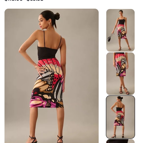 Anthropologie-NWT! butterfly Conditions Apply Aimee Pencil Skirt - Picture 4 of 6